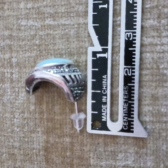 925 Sterling Silver Turquoise Earrings - Picture 7 of 11